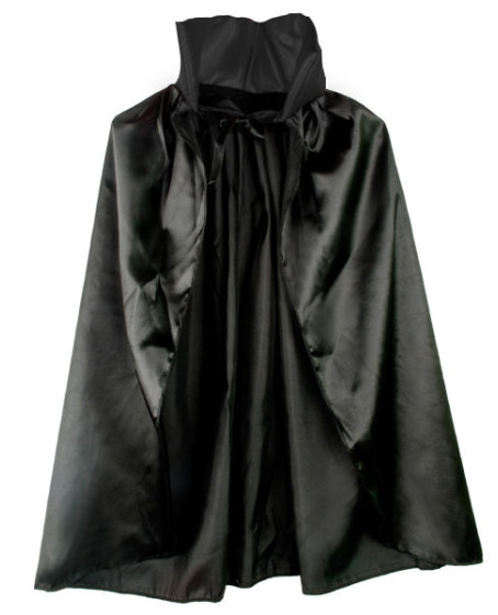 Siyah Renk Yakalı Halloween Pelerini 90 cm
