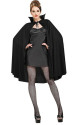 Siyah Renk Yakalı Halloween Pelerini 90 cm