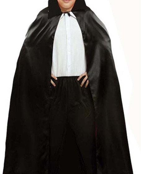 Siyah Renk Yakalı Halloween Pelerini 90 cm