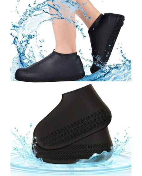 Siyah Silikon Yağmur Koruyucu Ayakkabı Kılıfı Kaymaz Su Kir Geçirmez Large (40-46) Siyah Silikon Yağmur Koruyucu Ayakkabı Kılıfı Kaymaz Su Kir Geçirmez Large (40-46)
