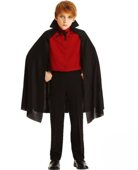 Sİyah Yakalı Pelerin - Vampir Pelerin - Dracula Pelerin 90 cm