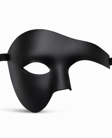 Siyah Yarım Erkek Maske – Phantom Parti & Balo Maskesi Siyah Yarım Erkek Maske – Phantom Parti & Balo Maskesi