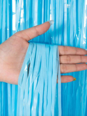 Soft Mavi Püsküllü Kapı Perdesi - Parti, Baby Shower, Sünnet Süsü, Cinsiyet Partisi 1x2 m Soft Mavi Püsküllü Kapı Perdesi - Parti, Baby Shower, Sünnet Süsü, Cinsiyet Partisi 1x2 m