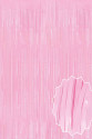 Soft Pembe Püsküllü Kapı Perdesi - Parti, Baby Shower, Cinsiyet Partisi 1x2 m
