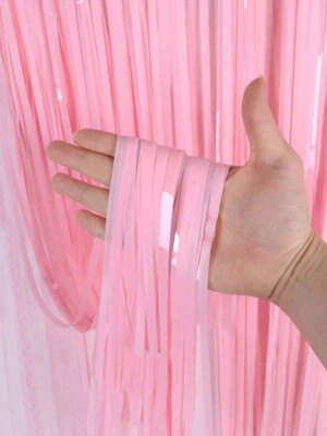 Soft Pembe Püsküllü Kapı Perdesi - Parti, Baby Shower, Cinsiyet Partisi 1x2 m Soft Pembe Püsküllü Kapı Perdesi - Parti, Baby Shower, Cinsiyet Partisi 1x2 m