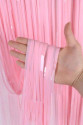 Soft Pembe Püsküllü Kapı Perdesi - Parti, Baby Shower, Cinsiyet Partisi 1x2 m