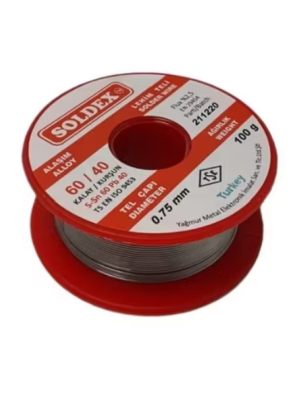 Soldex 60/40 Lehim Teli 100 gr 0,75 mm (Sn:60 / Pb:40) Soldex 60/40 Lehim Teli 100 gr 0,75 mm (Sn:60 / Pb:40)