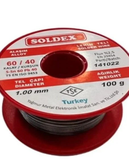 Soldex 60/40 Lehim Teli 100 gr 1,00 mm (Sn:60 / Pb:40) Soldex 60/40 Lehim Teli 100 gr 1,00 mm (Sn:60 / Pb:40)