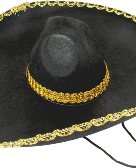 Sombrero Meksika Şapkası Mariachi Altın Şeritli Yetişkin Boy Sombrero Meksika Şapkası Mariachi Altın Şeritli Yetişkin Boy