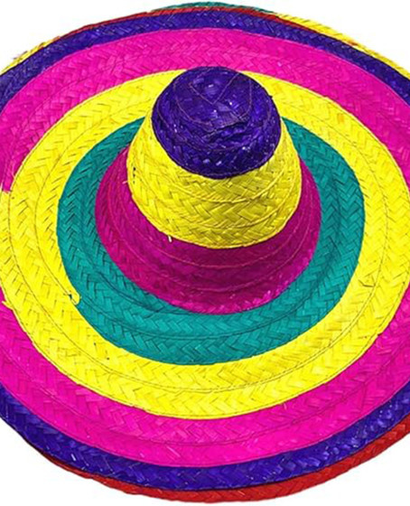 Sombrero Meksika Şapkası Renkli Örme Hasır Yetişkin Boy Sombrero Meksika Şapkası Renkli Örme Hasır Yetişkin Boy