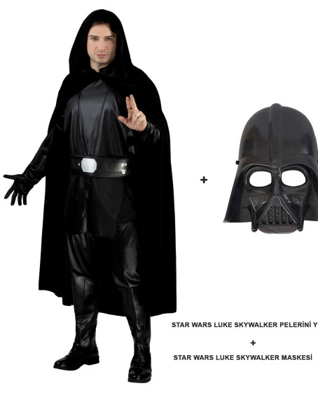 Star Wars Luke Skywalker Pelerini Yetişkin Ve Maskesi