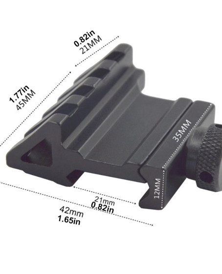Taktik 45 derece açı ofset yan adaptörü RTS 20mm Picatinny ray Taktik 45 derece açı ofset yan adaptörü RTS 20mm Picatinny ray