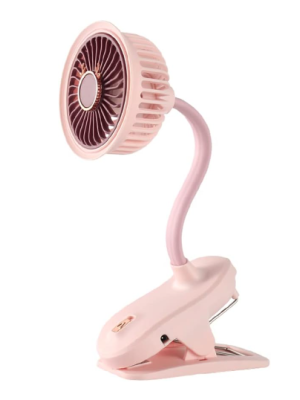 Taşınabilir Mini Klips Bebek Arabası Fanı, Fan Elektrikli Soğutma Hava Sirkülatöründe 360 Derece Dönebilen Klips
