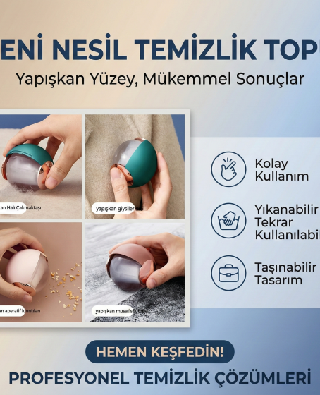 Taşınabilir Yıkanabilir Giysiler Yapışkan Saç Topu