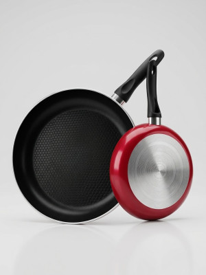 Tava 28 cm Alüminyum Yapışmaz Tava Non Stick Kırmızı Tava Günlük Mutfak Kullanımı İçin İdeal Tava 28 cm Alüminyum Yapışmaz Tava Non Stick Kırmızı Tava Günlük Mutfak Kullanımı İçin İdeal