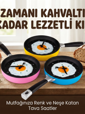 Tava Konseptli Duvar Saati