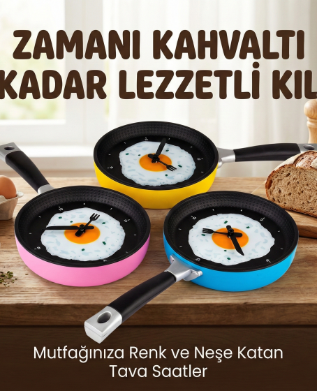 Tava Konseptli Duvar Saati Tava Konseptli Duvar Saati