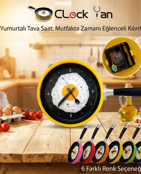 Tava Konseptli Duvar Saati Tava Konseptli Duvar Saati