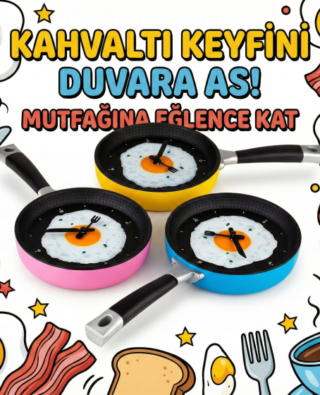 Tava Konseptli Duvar Saati Tava Konseptli Duvar Saati