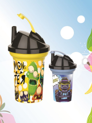 Tedy Pipetli Çocuk Içecek Bardağı Desenli Bardak 300ml