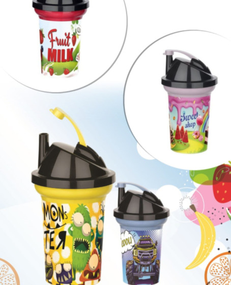Tedy Pipetli Çocuk Içecek Bardağı Desenli Bardak 300ml Tedy Pipetli Çocuk Içecek Bardağı Desenli Bardak 300ml
