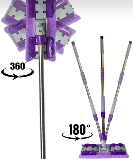 Teleskobik Cam Yer Tavan Silme - İstediğin Bezi Tak Kullan - 4 Mandallı -Yedek Bezli Mop Seti Teleskobik Cam Yer Tavan Silme - İstediğin Bezi Tak Kullan - 4 Mandallı -Yedek Bezli Mop Seti