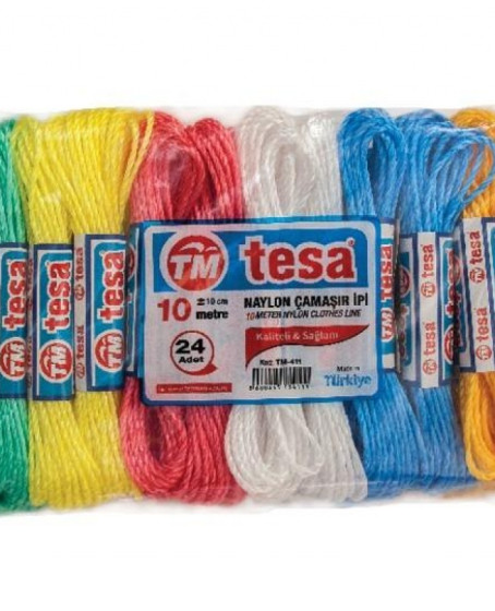 Temsan 10 Metre Naylon Çamaşır İpi 24'lü