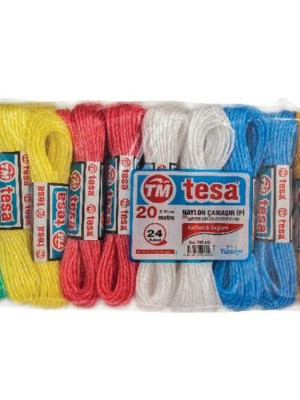 Temsan 20 Metre Naylon Çamaşır İpi 24'lü Temsan 20 Metre Naylon Çamaşır İpi 24'lü