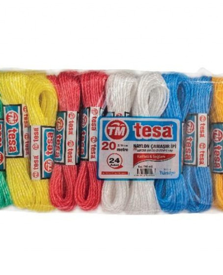 Temsan 20 Metre Naylon Çamaşır İpi 24'lü