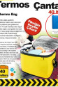 Termos Çanta - Piknik Çantası Buz Aküsü Hediyeli 40LT
