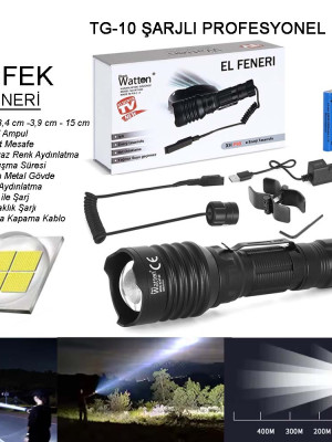 Tg-10 Şarjlı Profesyonel Av Feneri Wt-620