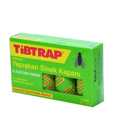 Tibtrap Yapışkan Sinek Kapanı 4 Lü Tibtrap Yapışkan Sinek Kapanı 4 Lü
