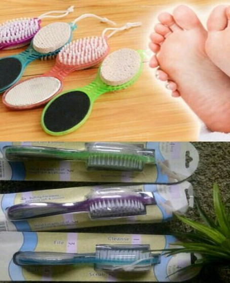 Törpülü Fırçalı Topuk Taşı - 4in1