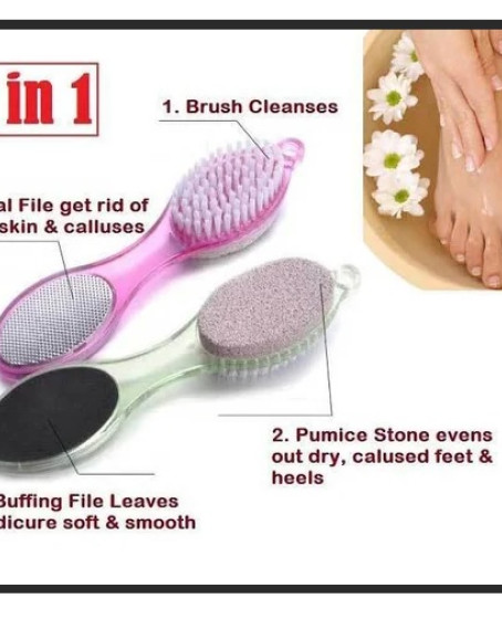 Törpülü Fırçalı Topuk Taşı - 4in1