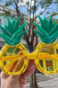 Tropikal Hawaii Ananas Şekilli Parti Gözlüğü 9.5 x 14 cm Tropikal Hawaii Ananas Şekilli Parti Gözlüğü 9.5 x 14 cm