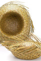 Tropikal Parti Naturel Hasır Hawaii Şapkası 13x36 cm