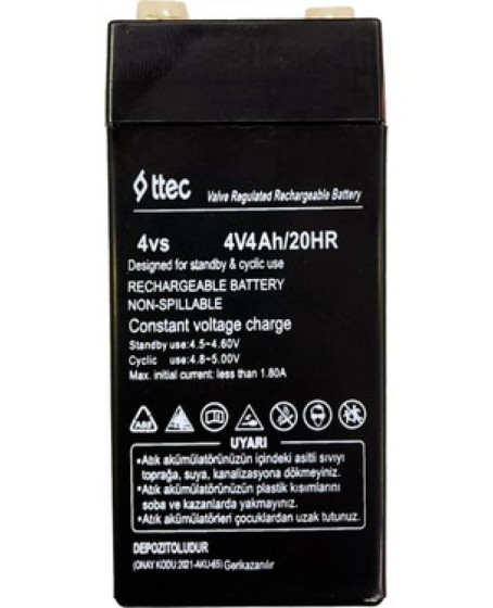 TTEC 4V 4 AH Kuru Bakımsız Akü