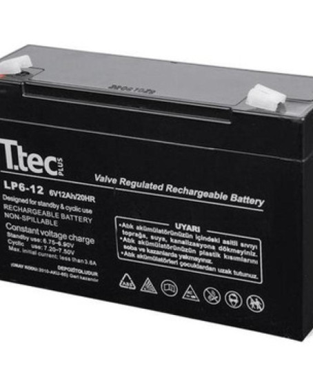 TTEC 6V 12 AH Kuru Bakımsız Akü