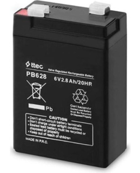 TTEC 6V 2.8 AH Kuru Bakımsız Akü
