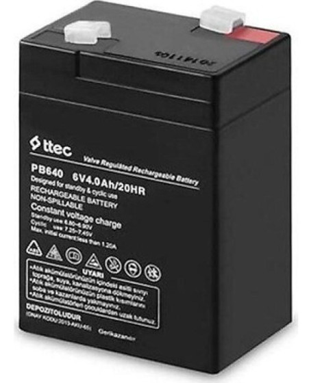 TTEC 6V 4 AH Kuru Bakımsız Akü