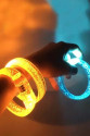 Turuncu Led Işıklı Baskı Yapılabilen Pilli Bileklik Bilezik 1,5 cm Genişlik