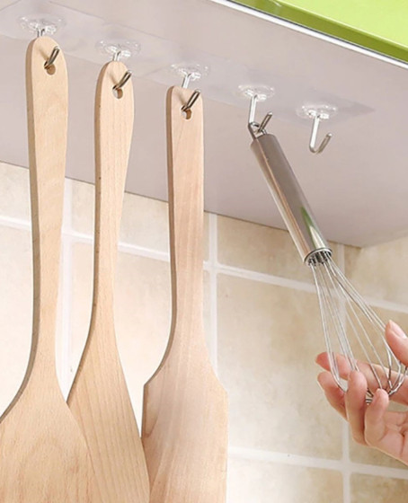 Ultra Güçlü Yapışkanlı 5li Şeffaf Askı Ultra Güçlü Yapışkanlı 5li Şeffaf Askı