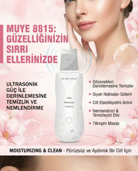 Ultrasonik Spatula Yüz Akne Giderici Siyah Nokta Temizleme Cihazı