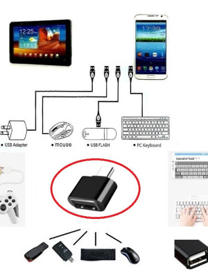 Usb to Type - C ye Dönüştürücü - Klavye Mouse Joystick Telefona Bağlama