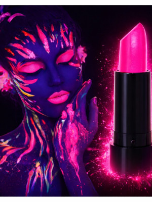 UV Neon Pembe Ruj – Karanlıkta Parlayan Makyaj Boyası