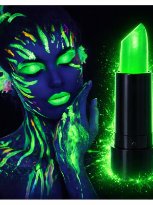 UV Neon Yeşil Ruj – Karanlıkta Parlayan Makyaj Boyası