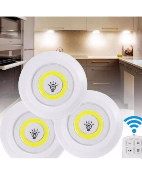 Uzaktan Kumandalı 3 Lü Spot Led Lamba Kablosuz Pilli Işıldak Uzaktan Kumandalı 3 Lü Spot Led Lamba Kablosuz Pilli Işıldak