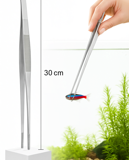 Uzun 30 cm Çelik Cımbız - Akvaryum Maşası Uzun 30 cm Çelik Cımbız - Akvaryum Maşası