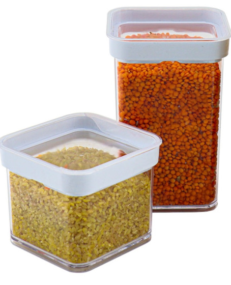 Vakumlu Kare Saklama Kabı - 1 litre
