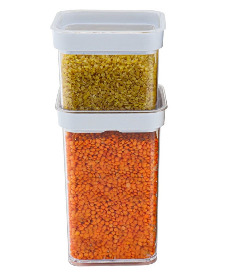 Vakumlu Kare Saklama Kabı - 1 litre